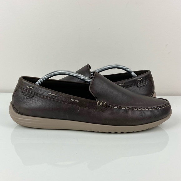 Cole Haan Men’s Size 12.0 M Motogrand Brown Leather Slip On Driving Loafers main image 5